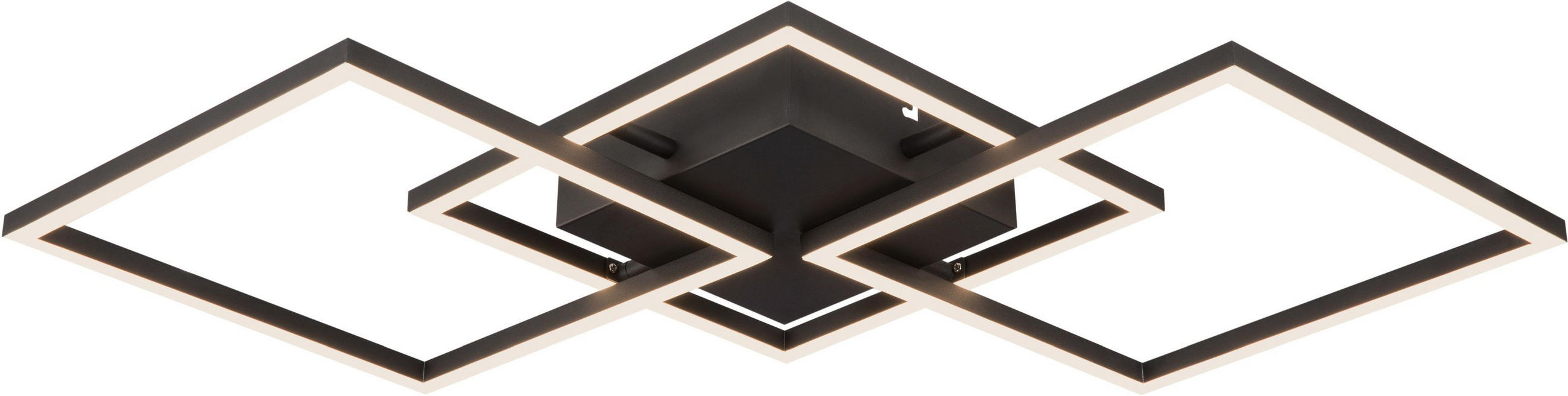 LED-DECKENLEUCHTE 75,5/37/6 cm   - Schwarz, Trend, Kunststoff/Metall (75,5/37/6cm) - Novel