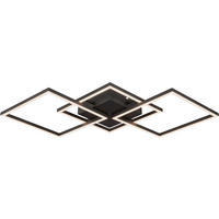 LED-DECKENLEUCHTE 3,2 W    75,5/37/6 cm  - Schwarz, Trend, Kunststoff/Metall (75,5/37/6cm) - Novel