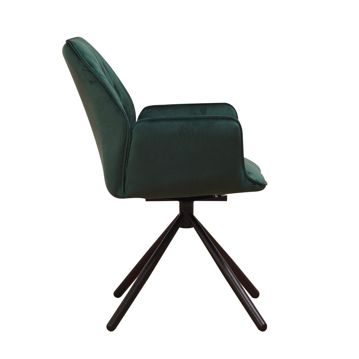 SADA STOLIČIEK S PODRÚČKAMI 2 kus - čierna/zelená, Modern, kov/textil (57,5/92/52cm) - MID.YOU
