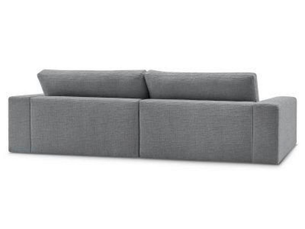 3-SITZER-SOFA LEONARD Struktur Dunkelgrau  - Dunkelgrau/Schwarz, MODERN, Kunststoff/Textil (234/77/109cm)