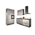 ECKKÜCHE XO 10 120/220 cm  in Graphitfarben, Schwarz, Hellgrau  - Chromfarben/Hellgrau, Design, Holzwerkstoff/Metall (120/220cm) - Xora