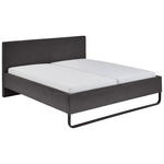 POLSTERBETT Grau 180/200 cm  - Schwarz/Grau, Basics, Textil/Metall (180/200cm) - Xora
