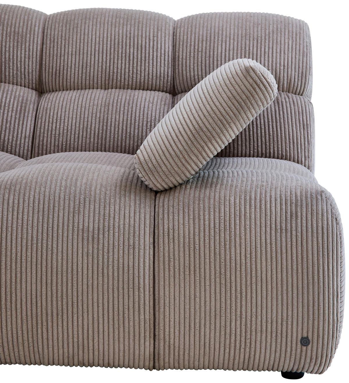 ECKSOFA Braun Cord Rücken echt  - Schwarz/Braun, KONVENTIONELL, Kunststoff/Textil (195/265cm) - Tom Tailor