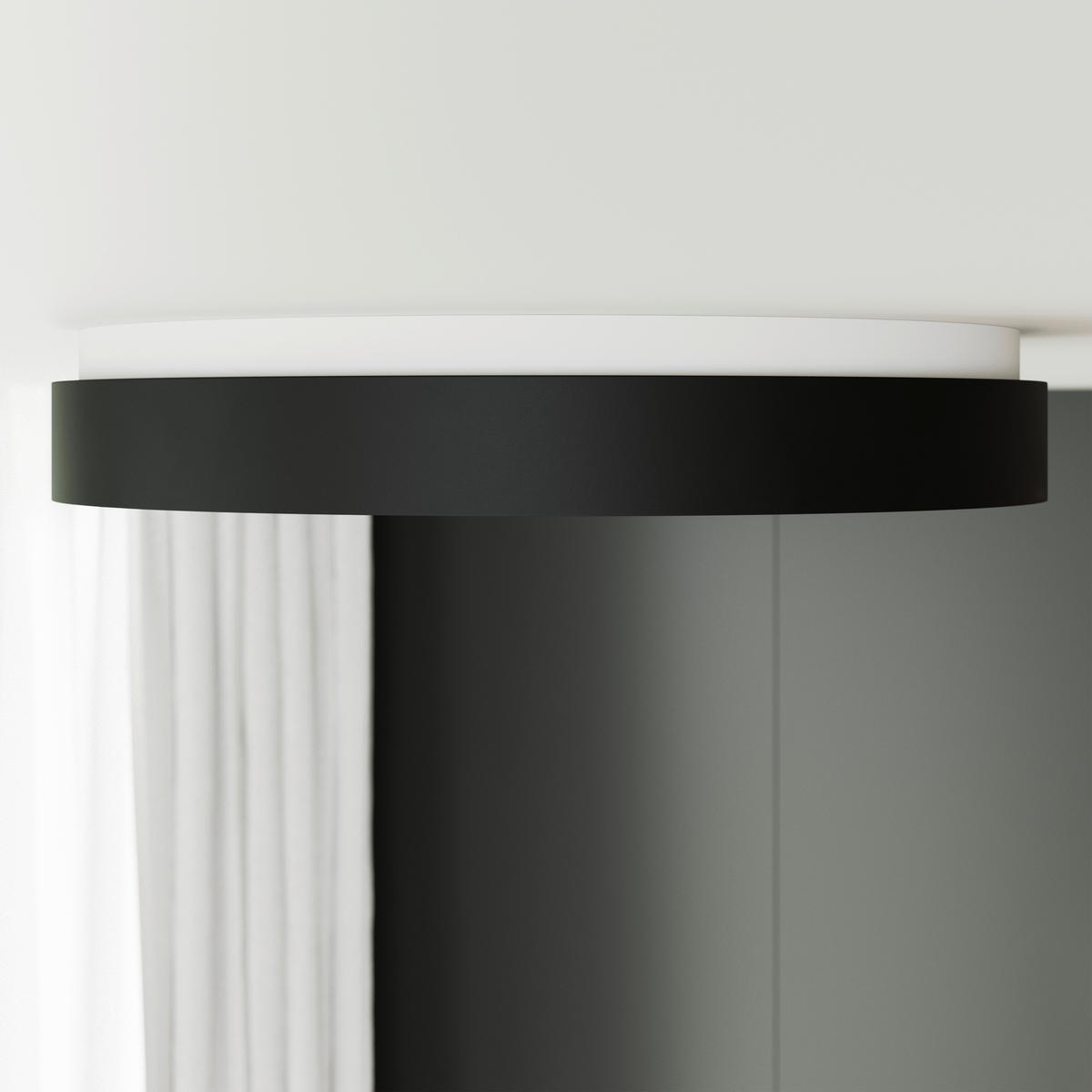 LED-DECKENLEUCHTE Nashville 48/8 cm   - Schwarz/Sonoma Eiche, Basics, Kunststoff/Metall (48/8cm) - Novel