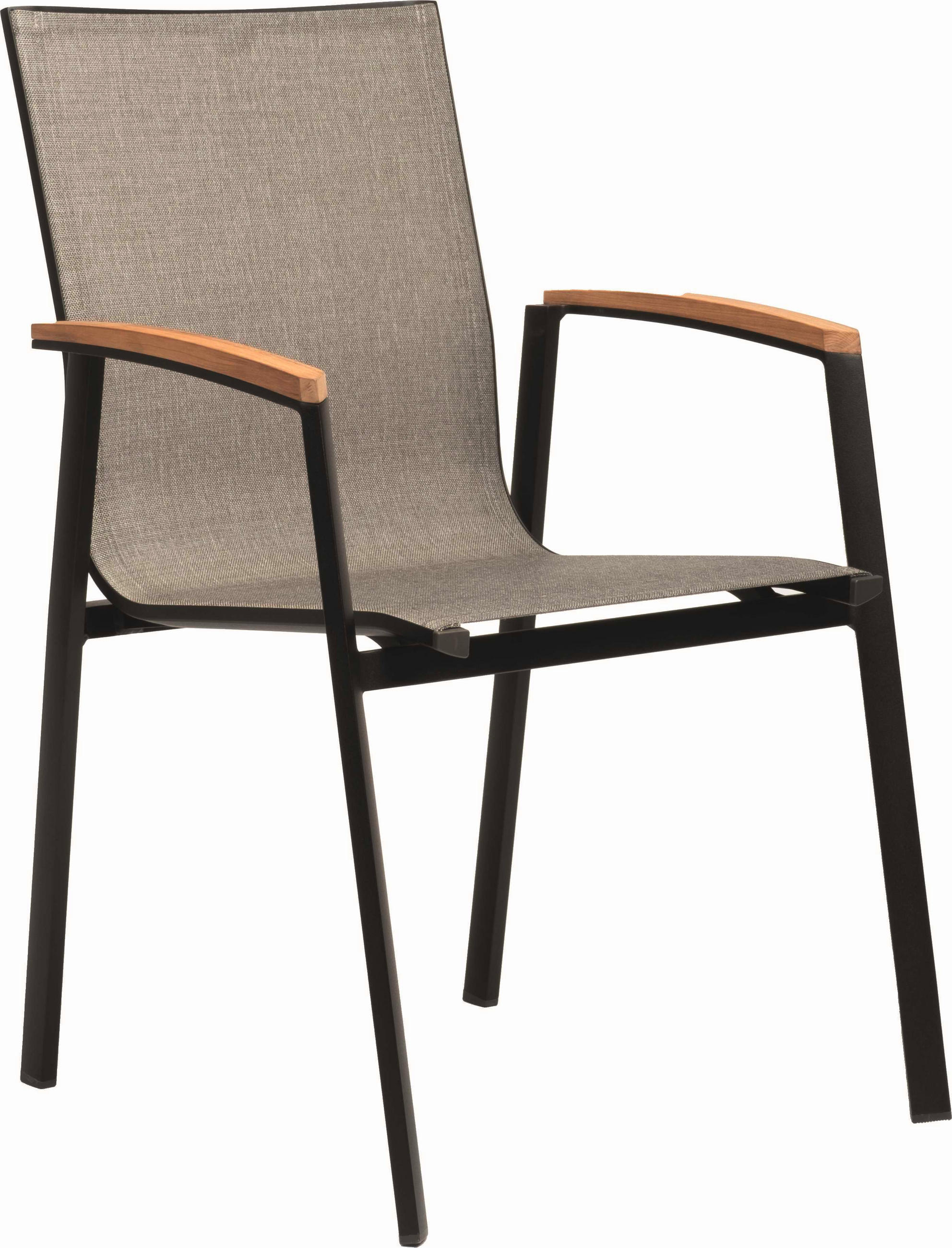 STAPELSESSEL Aluminium Grau, Schwarz  - Schwarz/Grau, Design, Textil/Metall (57/89/65cm) - Stern