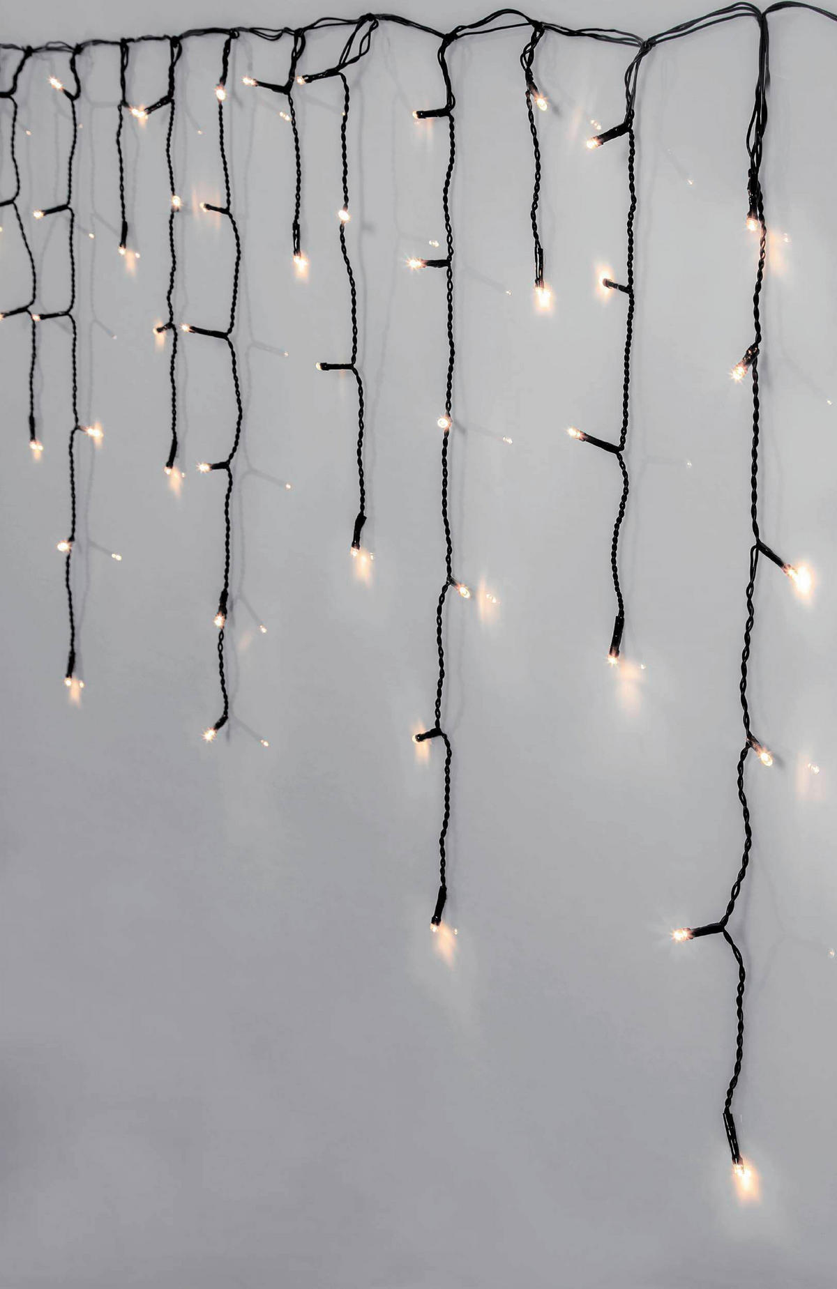 LICHTERVORHANG 239 cm   - Transparent/Schwarz, Basics, Kunststoff (239cm) - Eglo