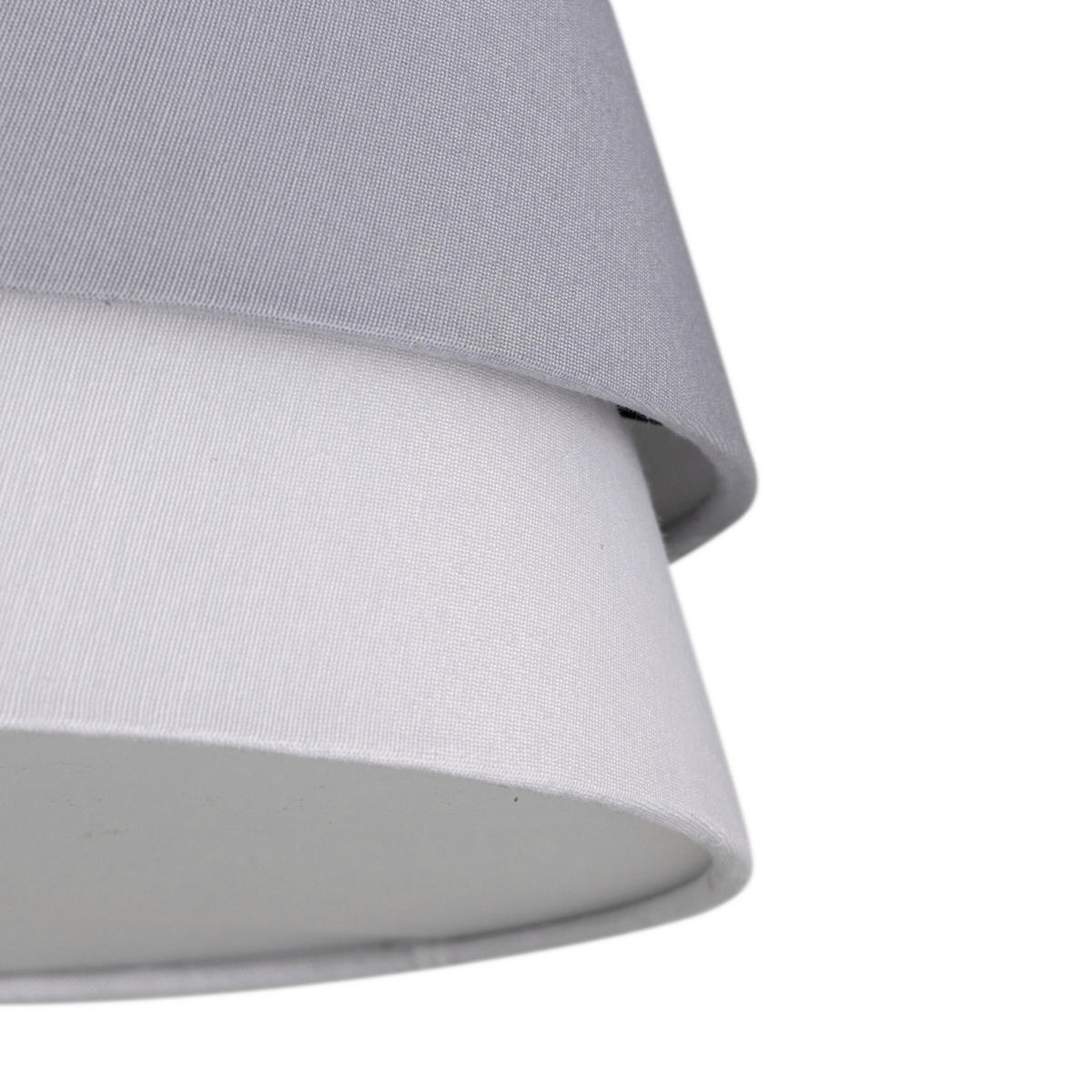DECKENLEUCHTE 37/14 cm  - Weiß/Grau, Trend, Kunststoff/Textil (37/14cm) - Collett's Monde
