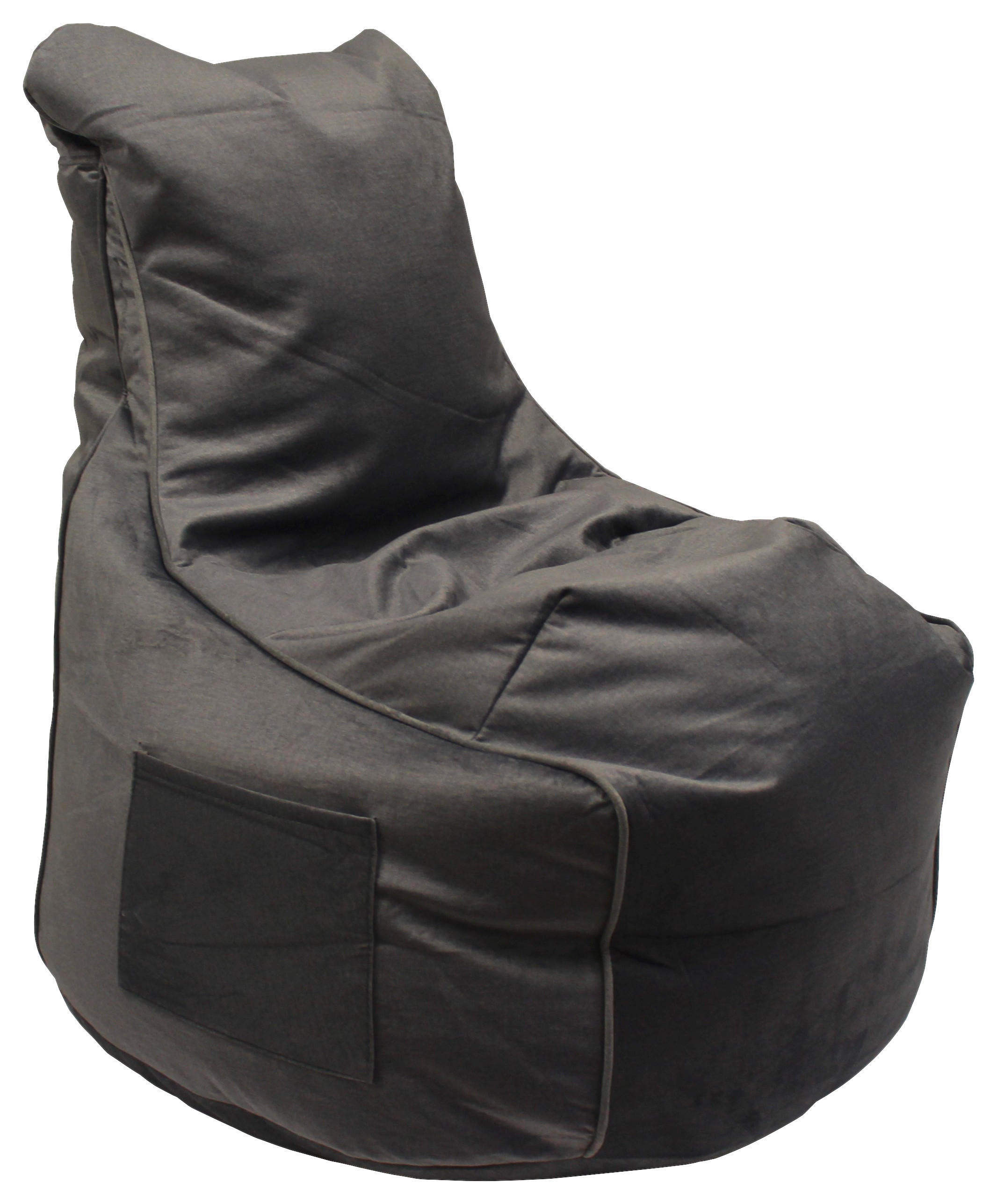 SITZSACK Samt Grau 270 L  - Grau, Design, Textil (85/100/85cm) - Carryhome