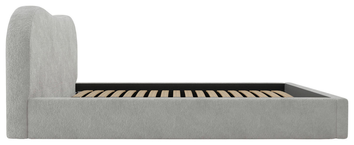POLSTERBETT Lattenrost, Bettkasten 180/200 cm  in Silberfarben  - Silberfarben/Schwarz, Design, Holz/Textil (180/200cm) - Boxxx