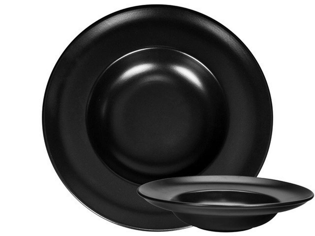 KROŽNIK ZA TESTENINE   30 cm        - črna, Basics, keramika (30cm) - Gusta