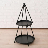 REGAL Schwarz  - Schwarz, Basics, Metall (44/44/78cm) - X-Mas