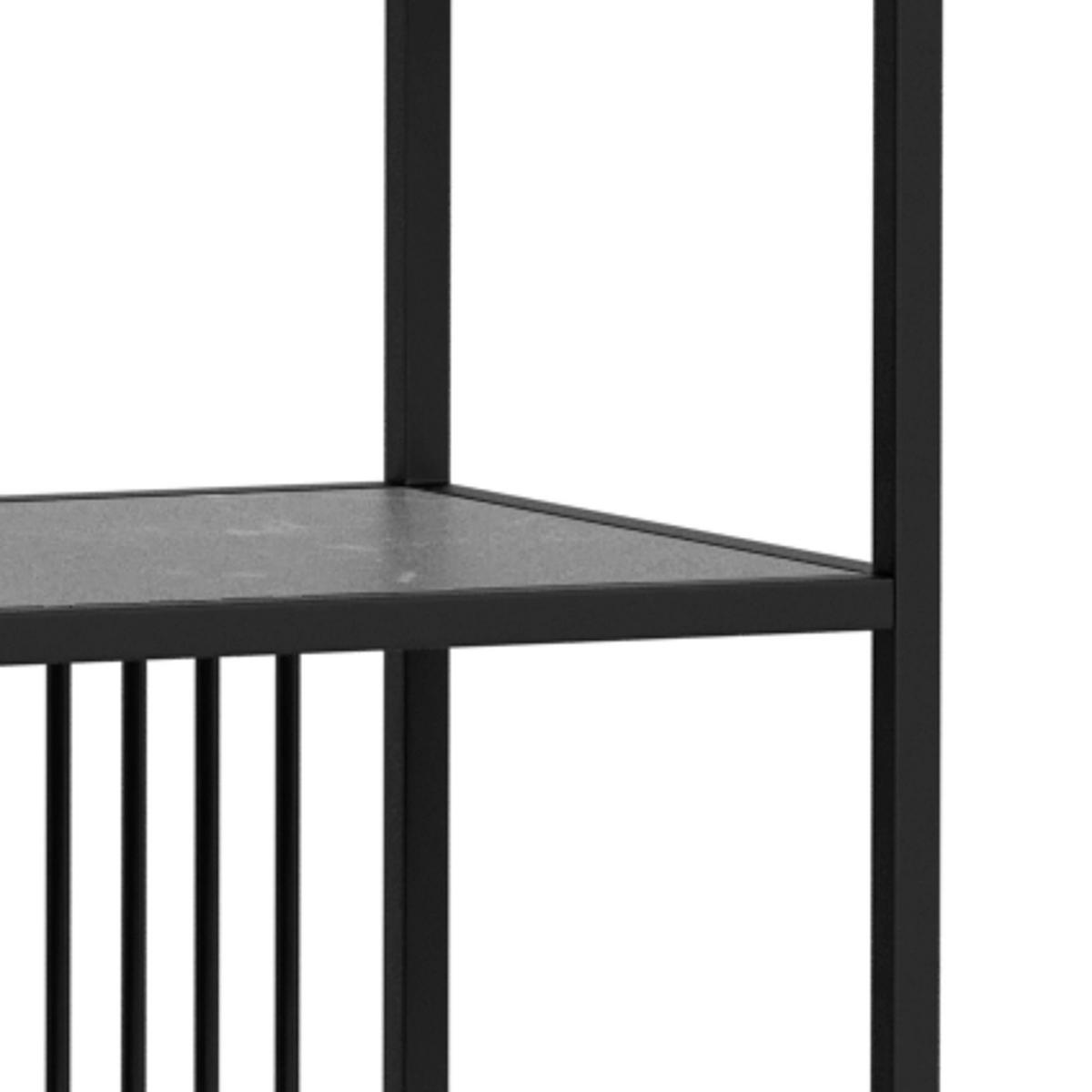 REGAL Schwarz  - Schwarz, Design, Holzwerkstoff/Metall (120/185/35cm) - MID.YOU