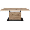 COUCHTISCH Lift rechteckig Schwarz, Eichefarben  - Eichefarben/Schwarz, Design, Holzwerkstoff/Metall (120/55-69/70cm) - MID.YOU