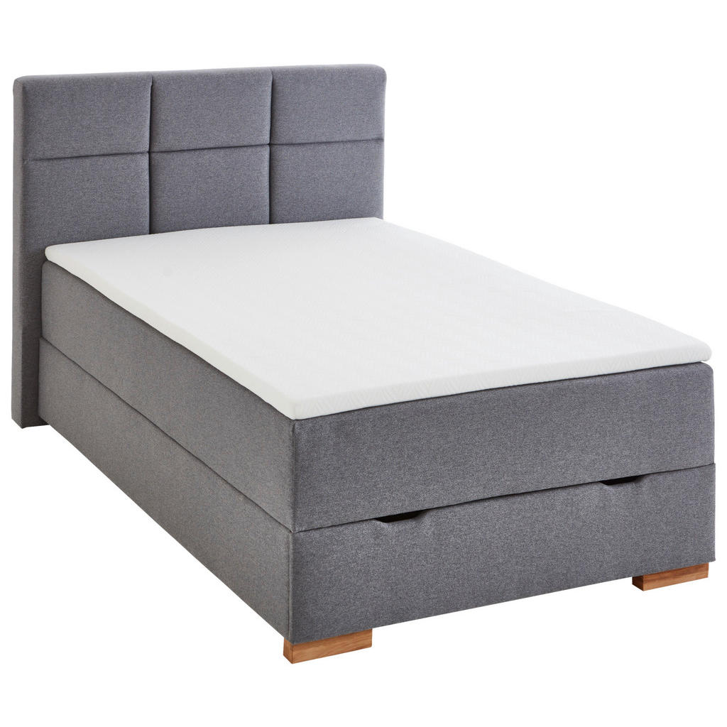 Boxspring, 140/200 cm, gri - Imagine 1