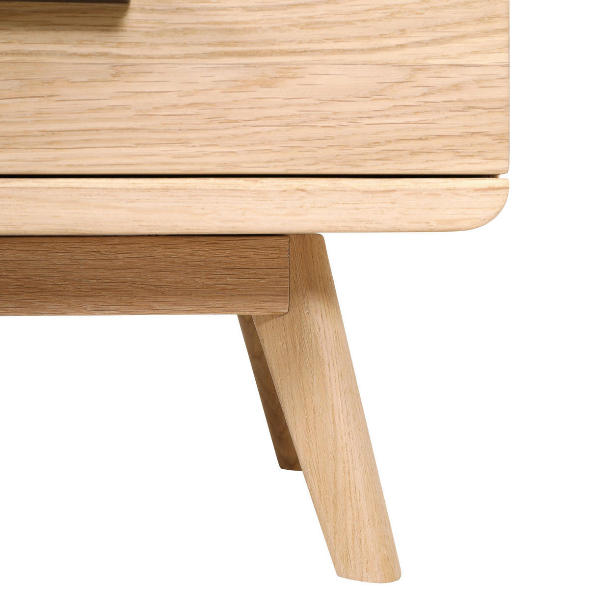 NACHTSCHRANK 48/50/40 cm Eiche massiv  - Eichefarben/Schwarz, Natur, Holz/Holzwerkstoff (48/50/40cm) - Landscape