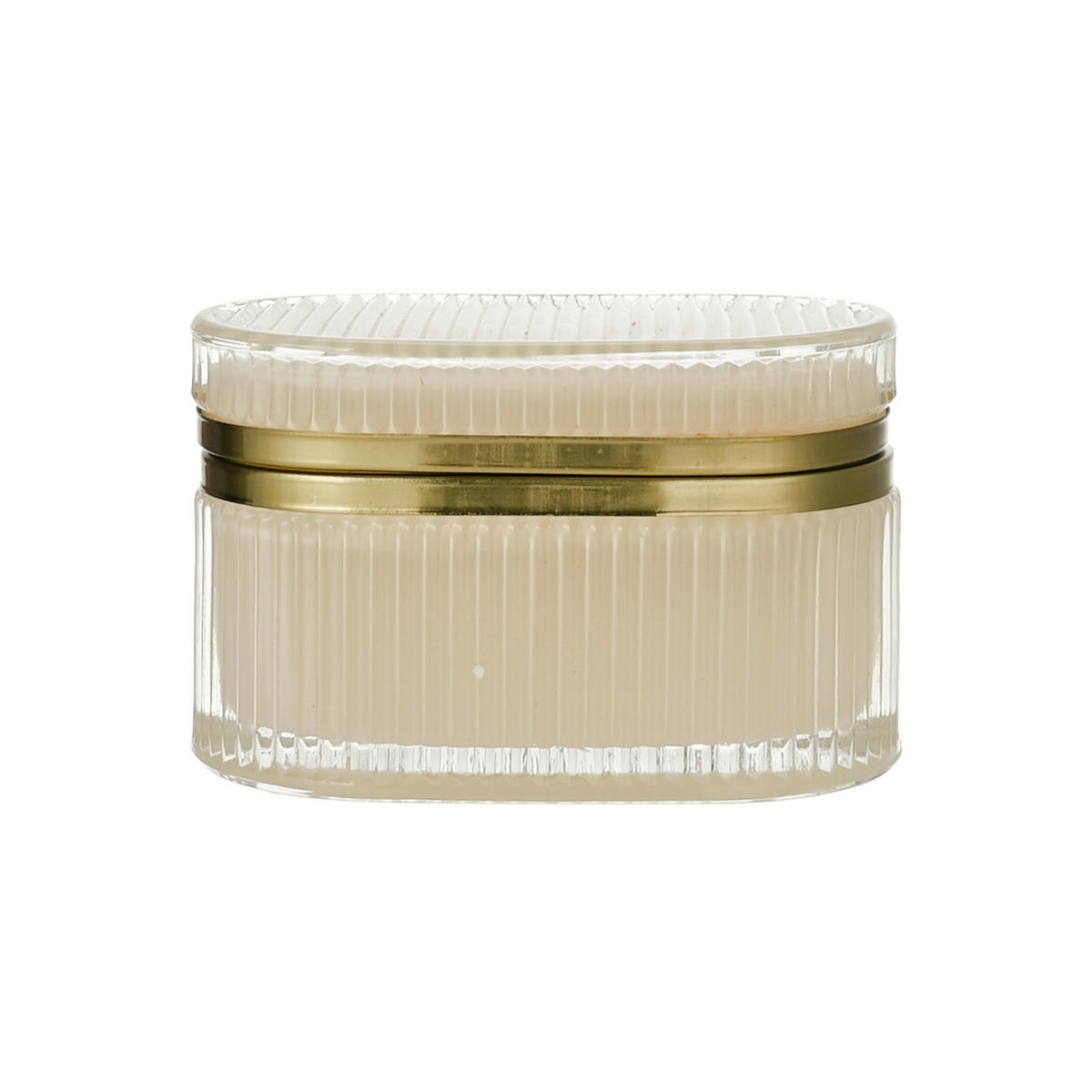 AUFBEWAHRUNGSDOSE 0.7 l  - Champagner, Basics, Glas/Metall (13,8/8,8/7,9cm) - Ambia Home