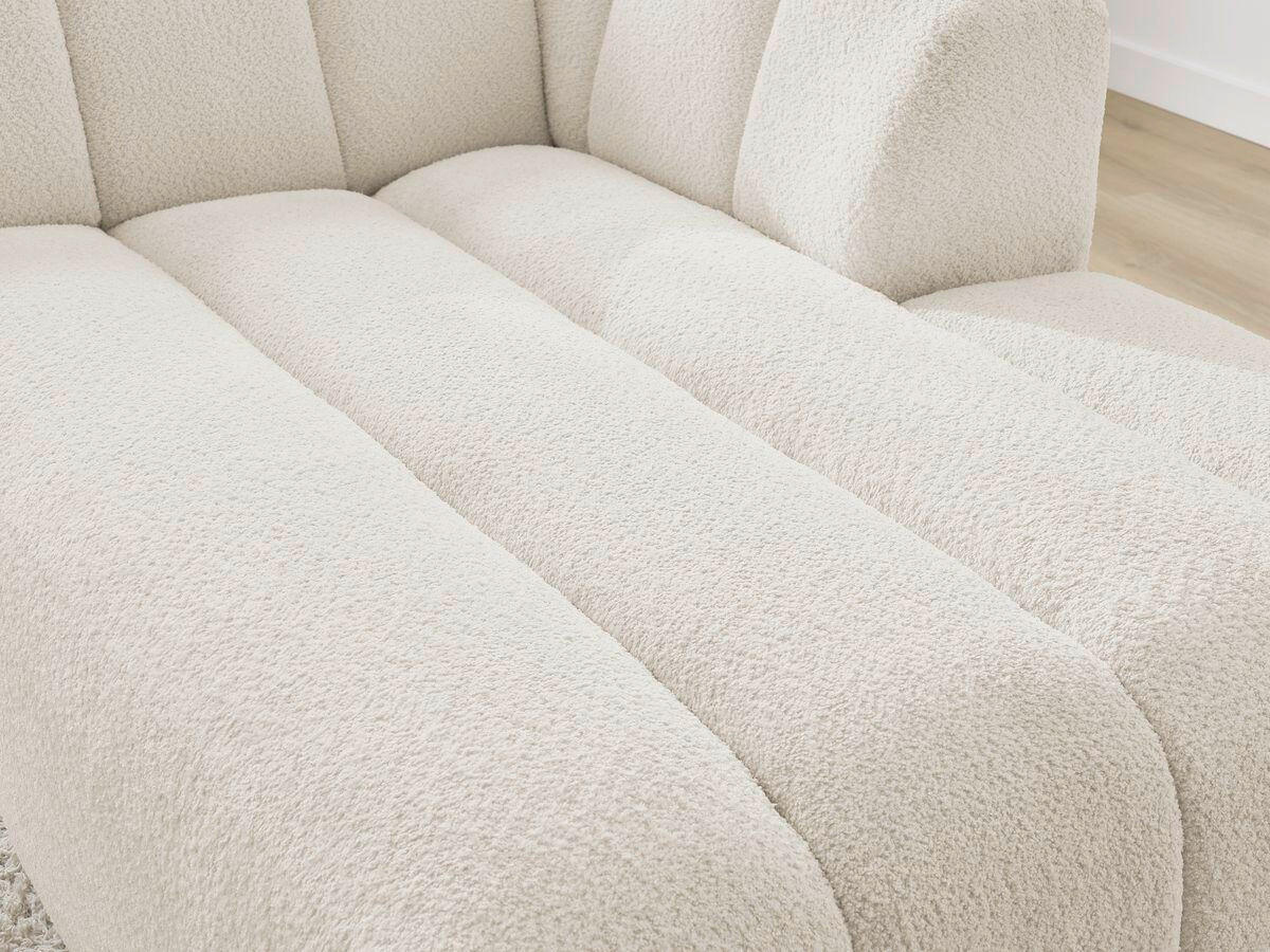 SOFAELEMENT ANNECY Bouclé Beige  - Beige/Schwarz, MODERN, Kunststoff/Textil (120/72/170cm)