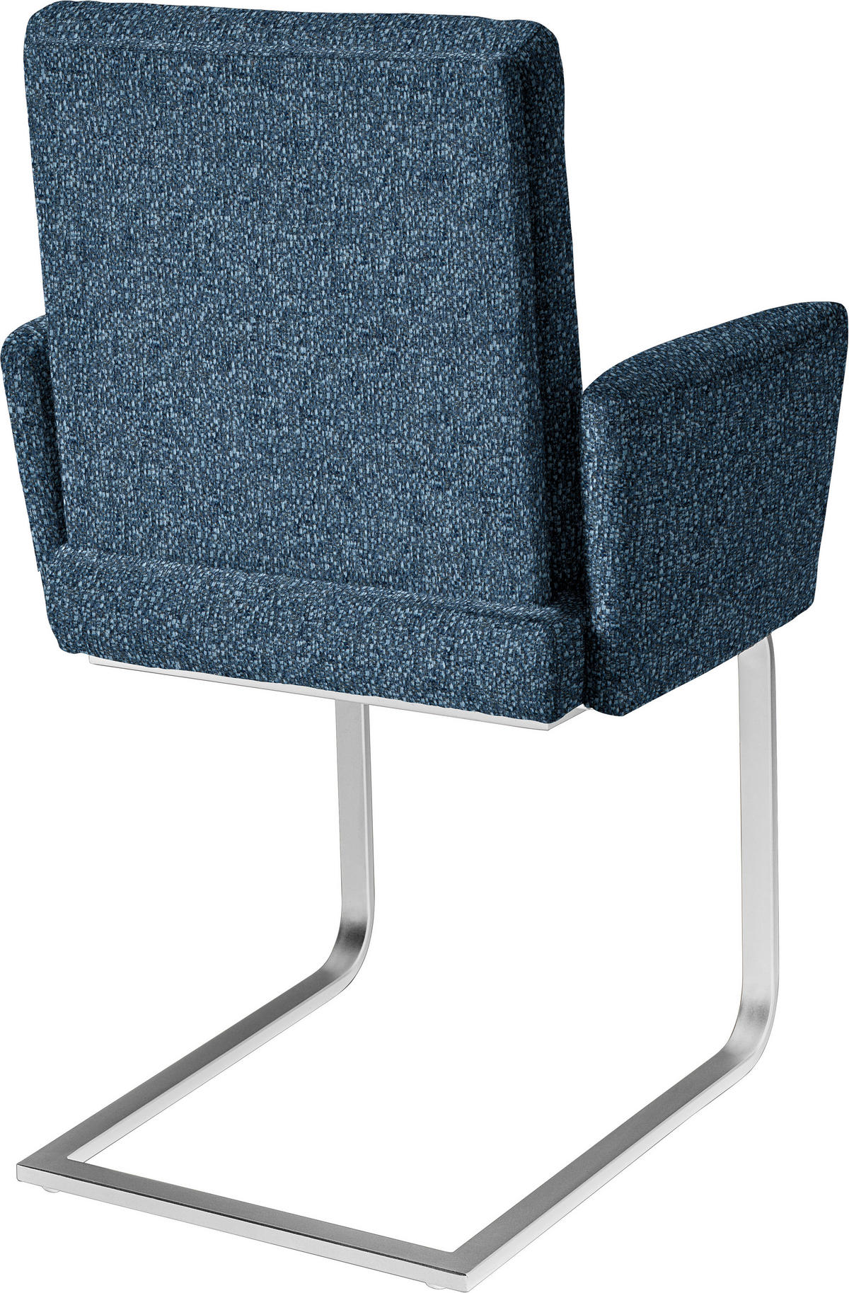 ARMLEHNSTUHL  in Stahl Chenille  - Chromfarben/Dunkelblau, Design, Textil/Metall (56/92/60cm) - Dieter Knoll