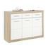 KOMMODE Eichefarben, Weiß - Eichefarben/Silberfarben, Design, Holz/Holzwerkstoff (117/88/37cm) - Boxxx KOMMODE Eichefarben, Weiß - Eichefarben/Silberfarben, Design, Holz/Holzwerkstoff (117/88/37cm) - Boxxx