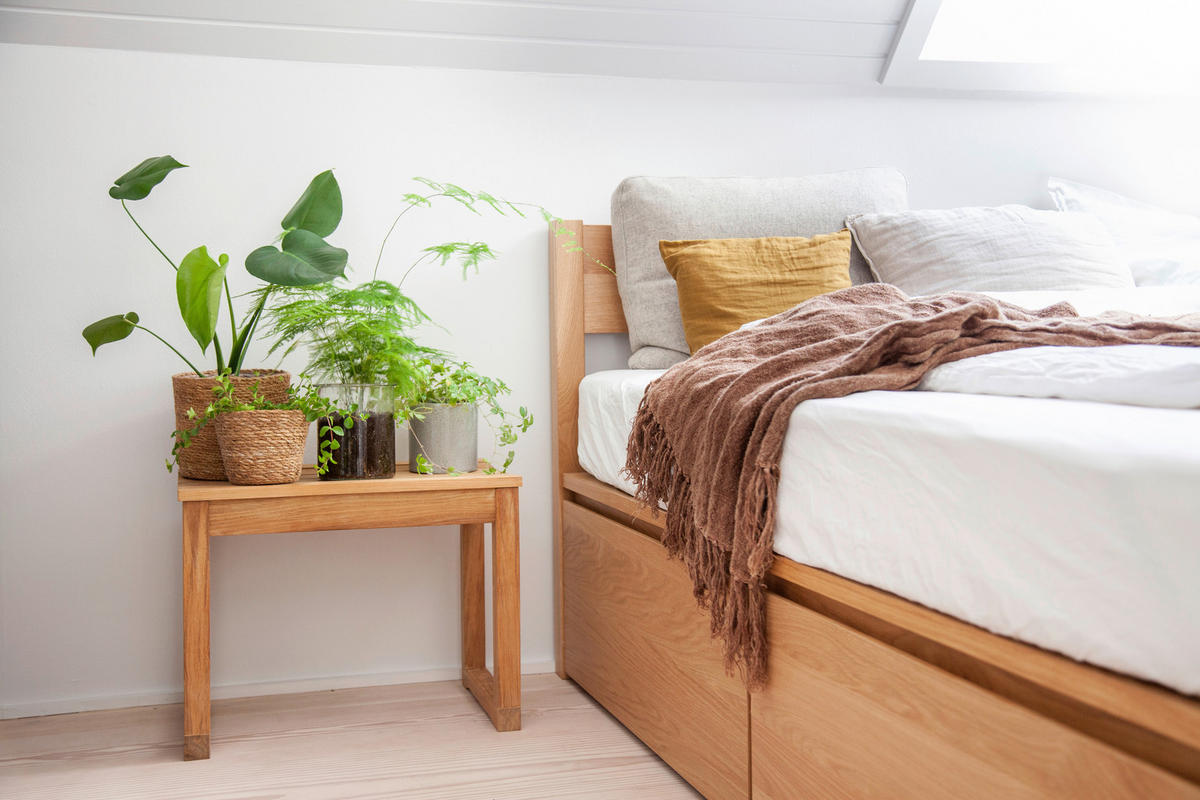 HOCKER in Holz Naturfarben  - Naturfarben, Design, Holz (55/43/40cm) - MID.YOU