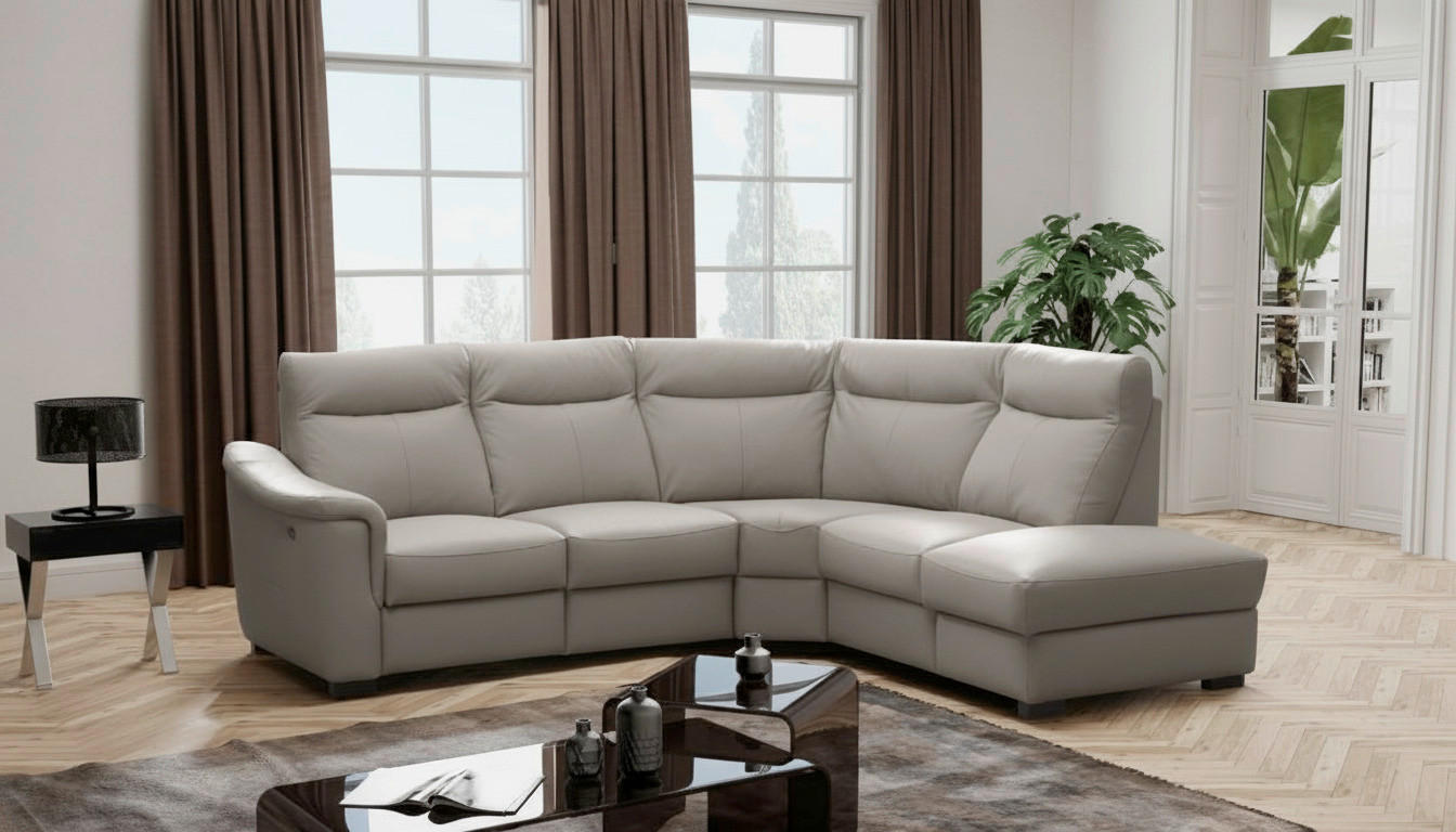 ECKSOFA Echtleder Schlammfarben  - Wengefarben/Schlammfarben, Design, Leder/Holz (260/229cm) - Livetastic