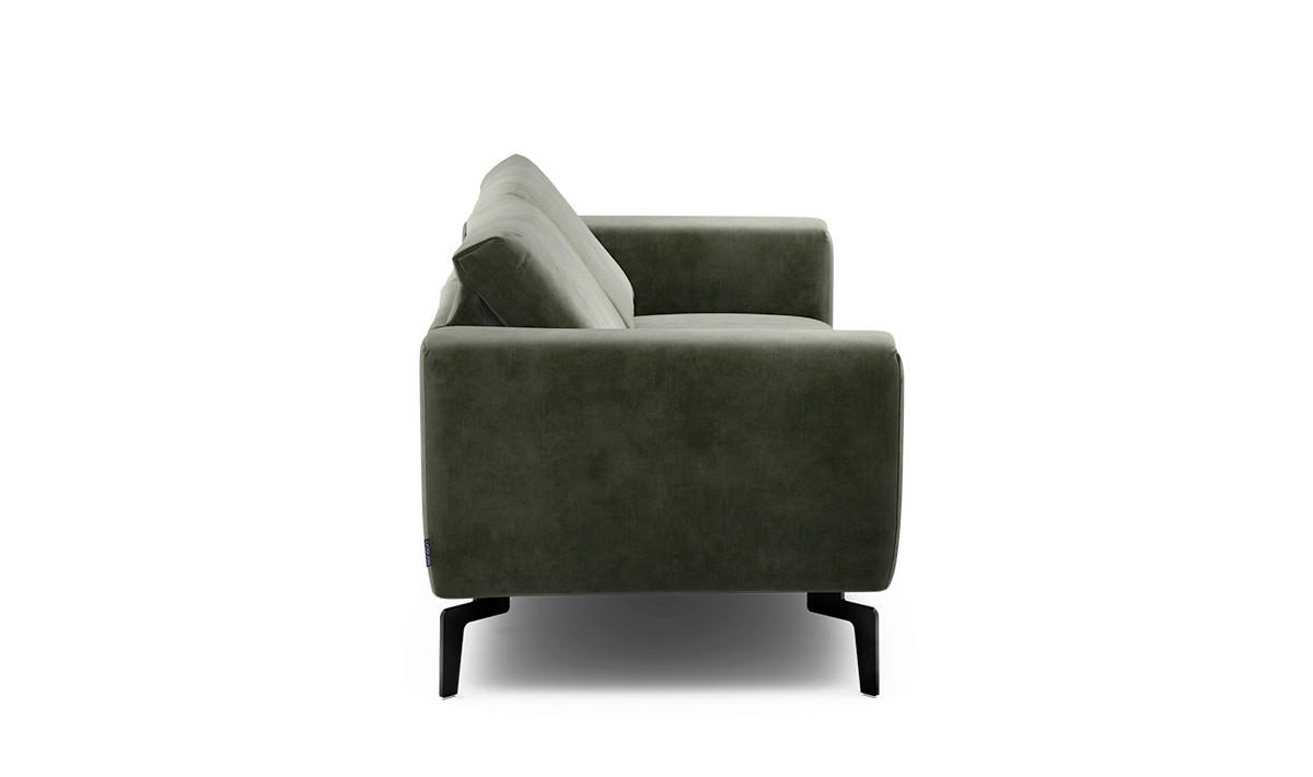 2-SITZER-SOFA in Samt Waldgrün  - Waldgrün/Schwarz, Design, Textil/Metall (180/86/86-94cm) - SENSOO