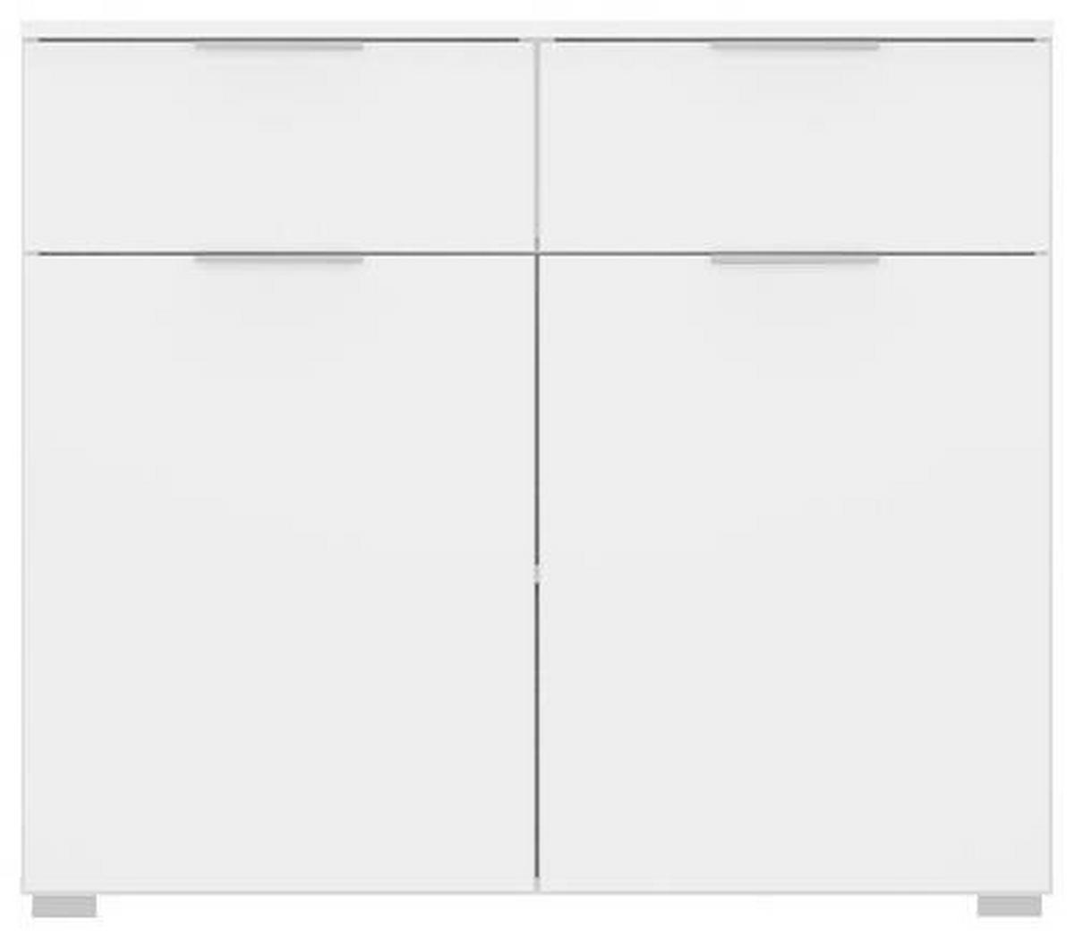 KOMÓD 93/81/42 cm  - alumínium színű/fehér, Modern, faalapú anyag (93/81/42cm) - Rauch Möbel