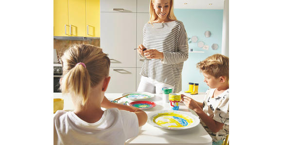 EINBAUKÜCHE   - Gelb/Grau, Design, Holzwerkstoff - Novel