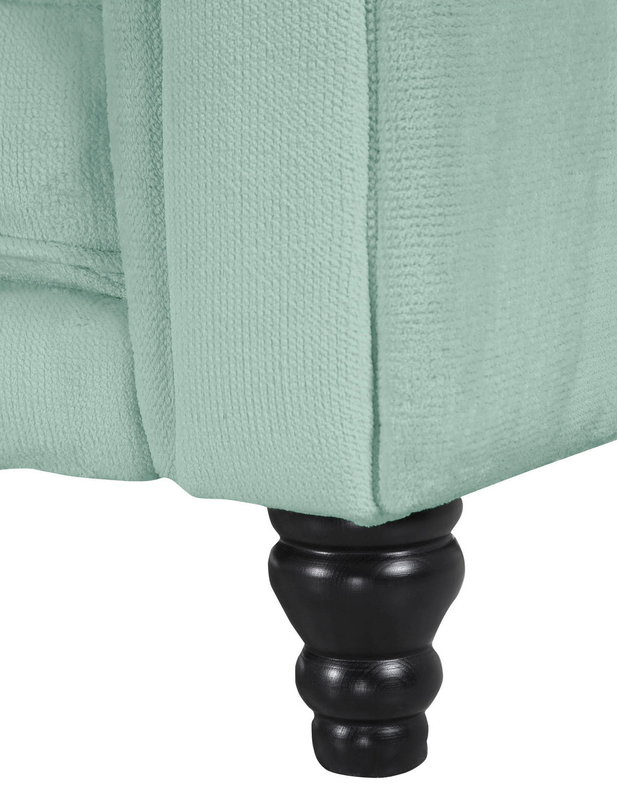 HÖRNSOFFA i plysch mintgrön  - mintgrön/mörkbrun, Design, trä/textil (160/260cm) - MID.YOU