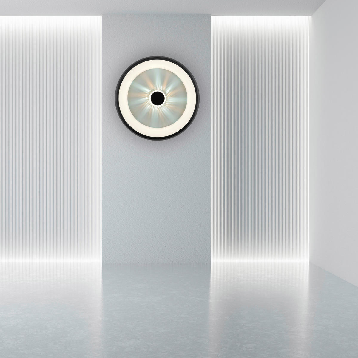 LED MENNYEZETI LÁMPA - fekete, Design, műanyag/fém (46,5/9,5cm)