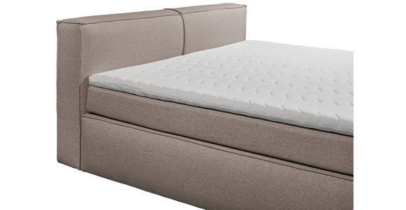 FAMILIENBOXSPRINGBETT - Taupe/Schwarz, LIFESTYLE, Kunststoff/Textil (240/200cm) - Esposa