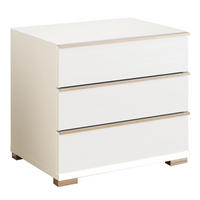 NACHTSCHRANK 60/53/42 cm  - Chromfarben/Weiß, Design, Glas/Holzwerkstoff (60/53/42cm) - Musterring