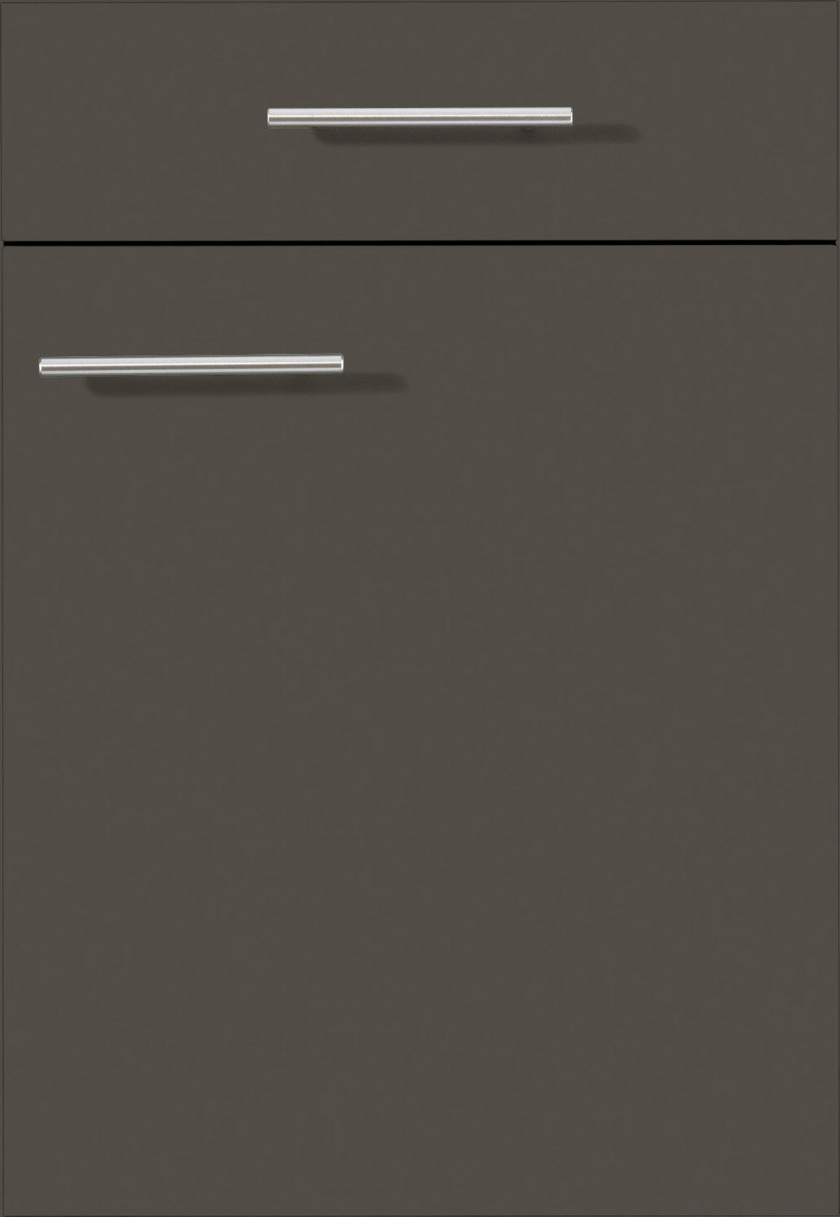KÜCHENBLOCK 280 cm   in Braun  - Eichefarben/Schwarz, Design, Holzwerkstoff/Metall (280cm) - Impuls