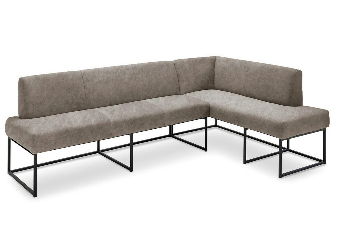 UGAONA KLUPA  siva   - siva/crna, Moderno, drvo/metal (245/157cm) - Livetastic