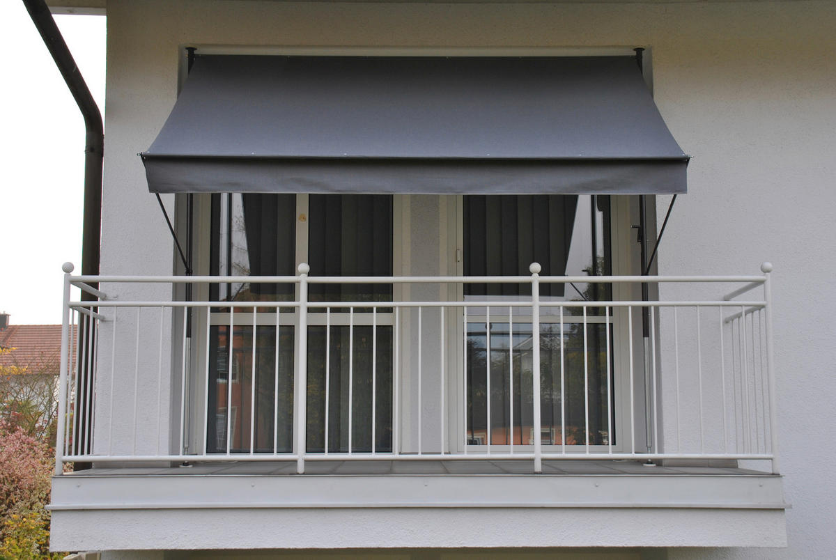 KLEMMMARKISE - Anthrazit/Braun, Basics, Textil/Metall (300/225-275/150cm) - Boxxx