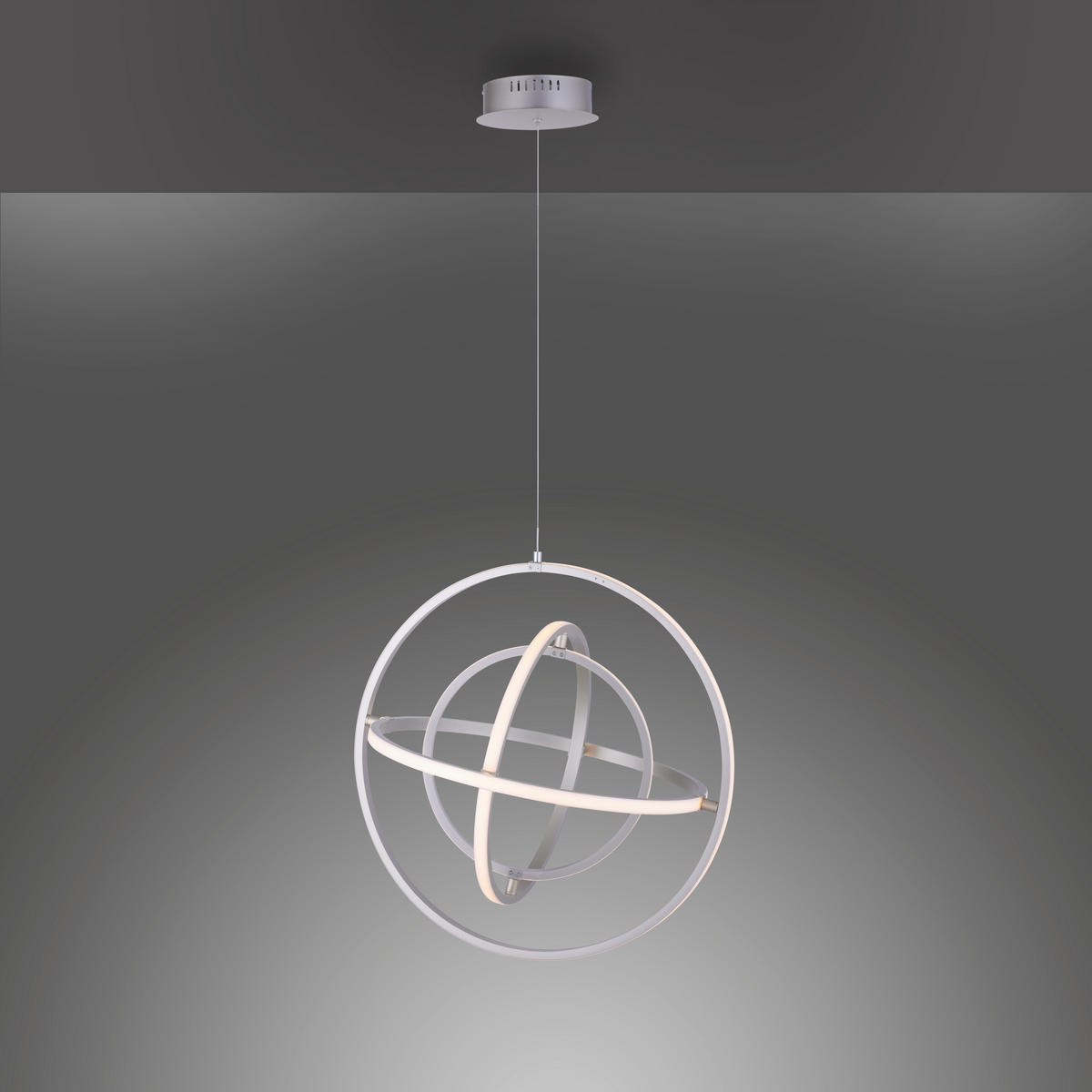 VISEČA LED-SVETILKA   30 W//3000 K/230 V/ - barve nerjavečega jekla, Design, kovina/umetna masa (50/50/120cm)