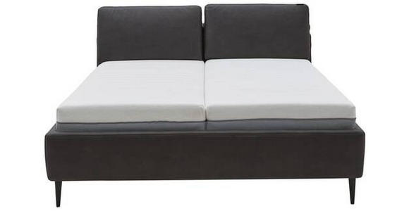 POLSTERBETT Anthrazit 180/200 cm - Anthrazit/Schwarz, Design, Textil/Metall (180/200cm) - Johann Jakob