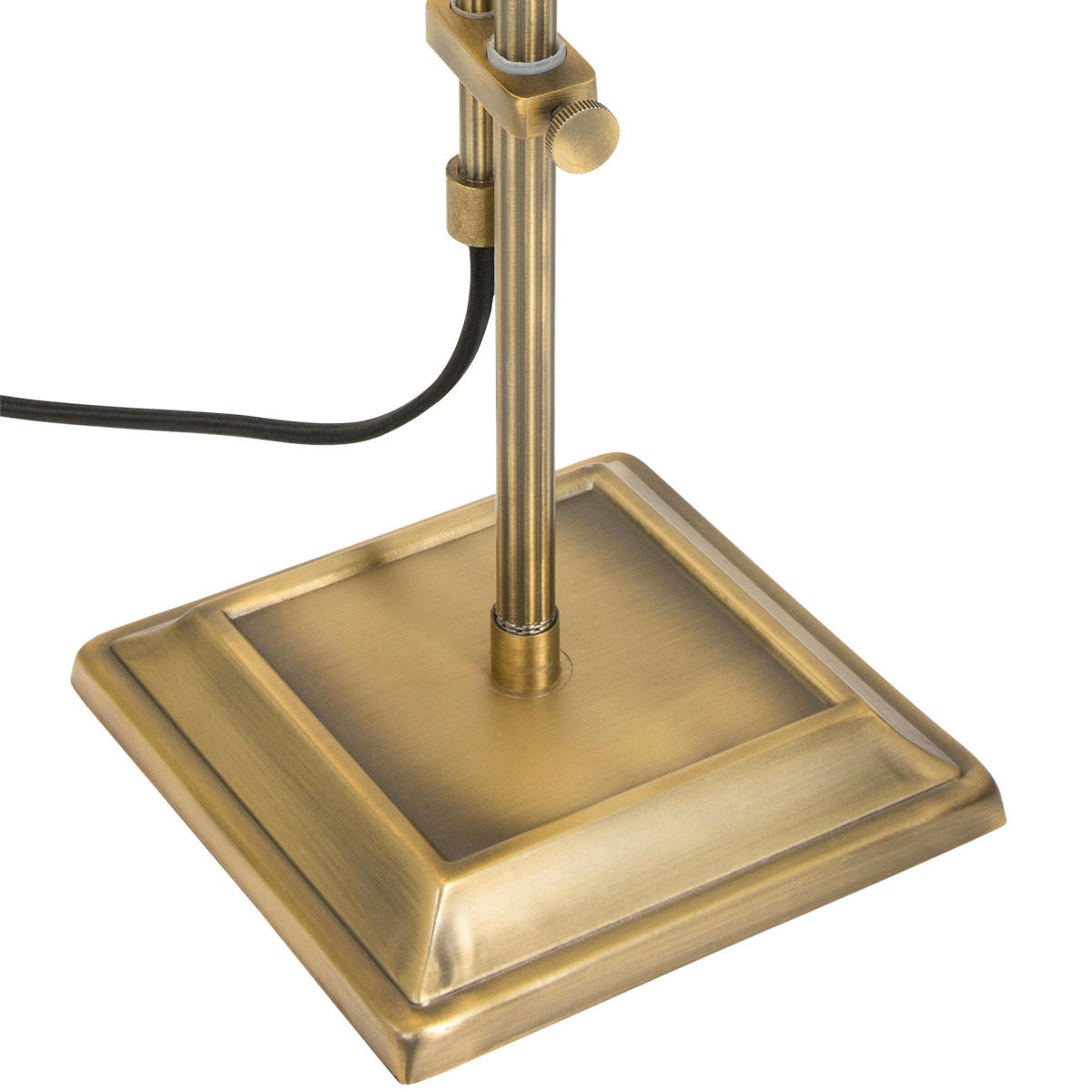 TISCHLEUCHTE 15/27/57 cm   - Hellgelb/Bronzefarben, KONVENTIONELL, Glas/Metall (15/27/57cm)
