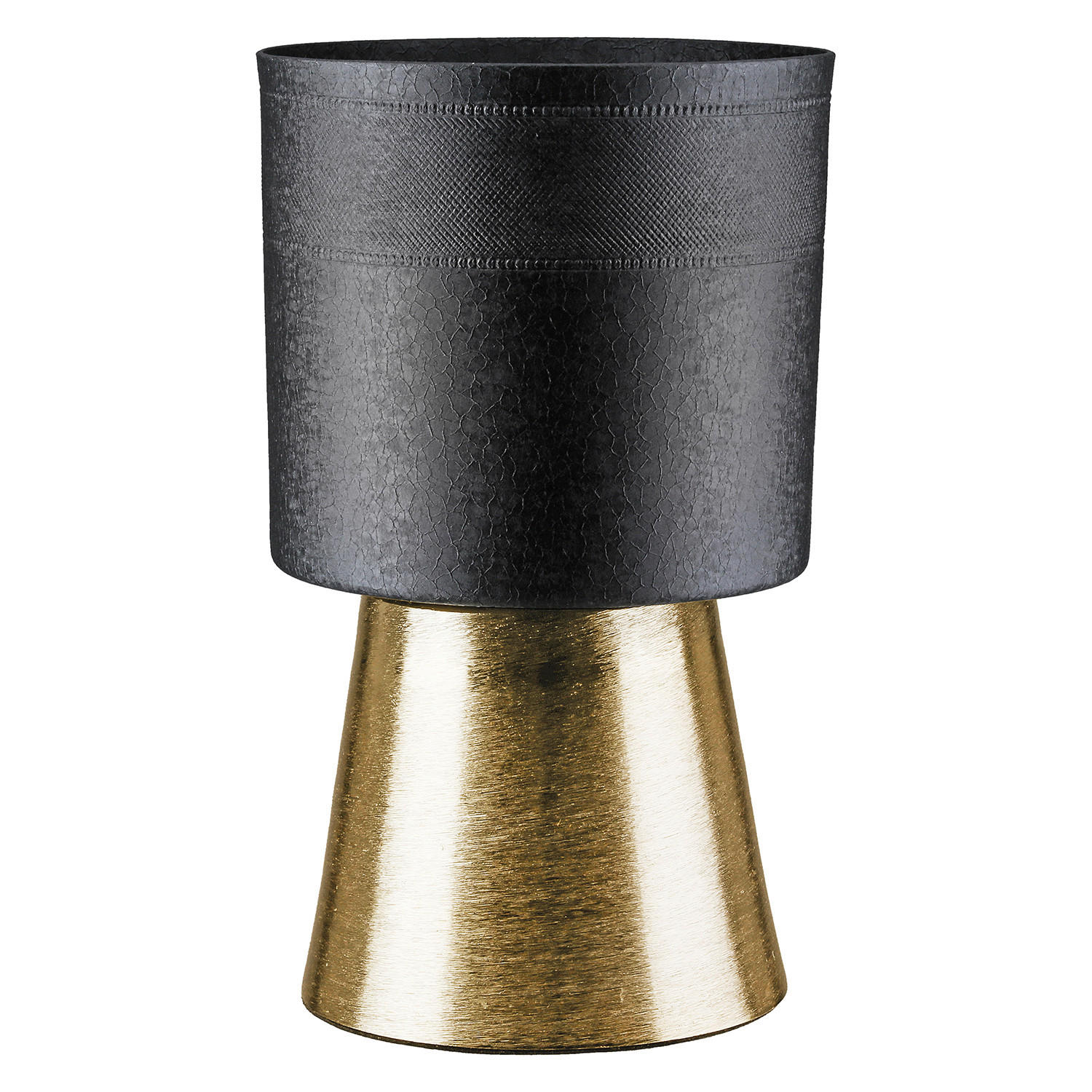 ÜBERTOPF  Nama  - Goldfarben/Schwarz, LIFESTYLE, Metall (17,5/29cm)