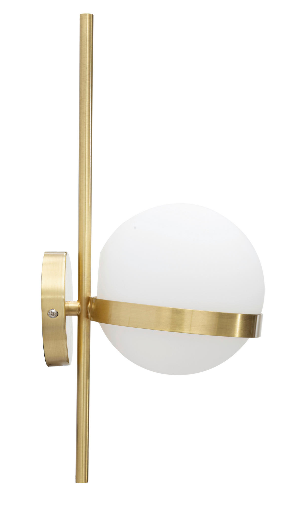 WANDLEUCHTE 15/20/40 cm  - Goldfarben/Weiß, Trend, Glas/Metall (15/20/40cm) - Mauro Ferretti