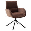 ARMLEHNSTUHL  in Stahl Webstoff  - Rotbraun/Schwarz, Design, Textil/Metall (62/92/65cm) - Novel
