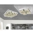 LED-TAKLAMPA - kromfärg, Lifestyle, metall/glas (55/55/11cm)