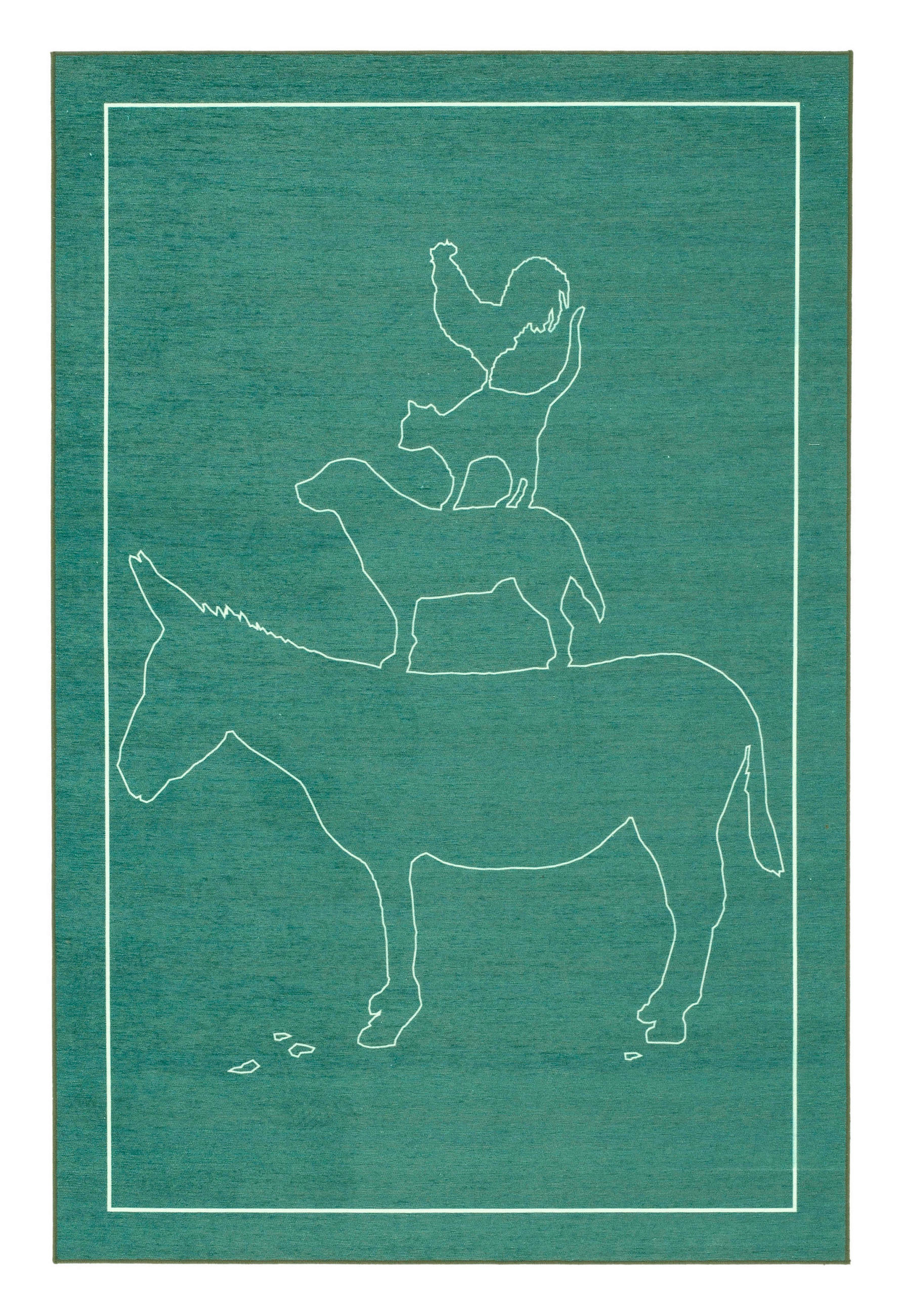 XXXLutz Kinderteppich Grimmliis Türkis 80x150 cm