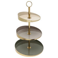 ETAGERE 3-stöckig - Champagner/Goldfarben, Trend, Metall (36/60cm) - Kayoom