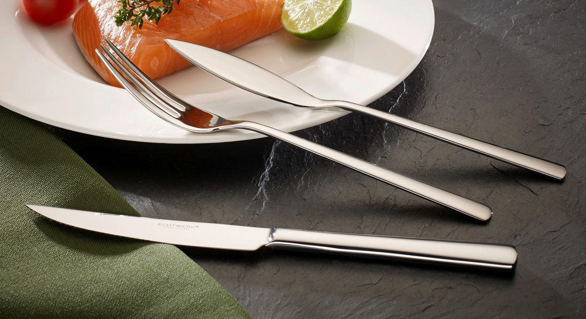 STEAKBESTECK 18-teilig  - Edelstahlfarben, MODERN, Metall - Echtwerk