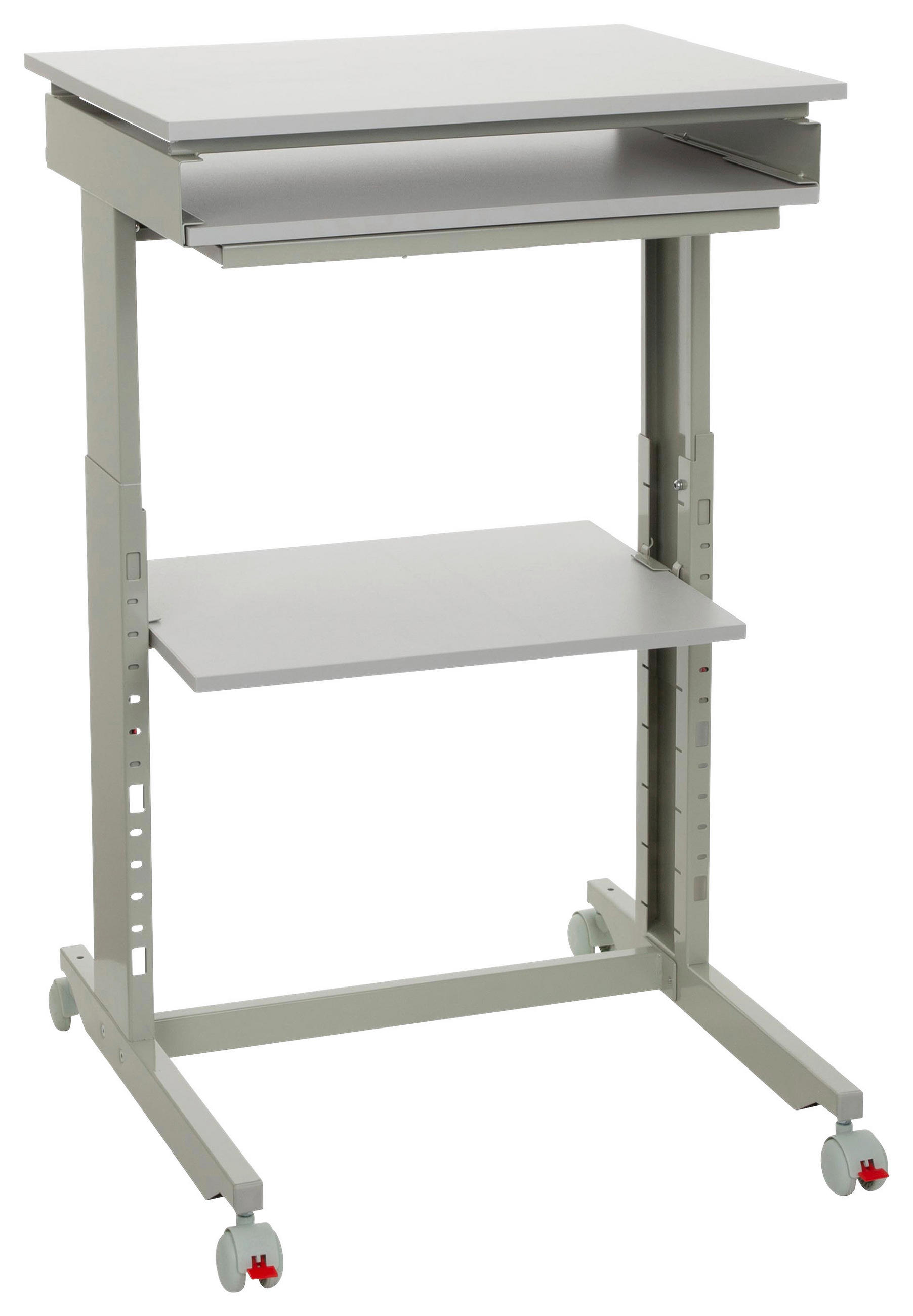 SKRIVBORD  i grå  - grå, Basics, metall/trämaterial (60/71,5-107,5/50cm) - MID.YOU