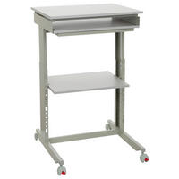 SCHREIBTISCH  in Grau  - Grau, Basics, Holzwerkstoff/Kunststoff (60/71,5-107,5/50cm) - MID.YOU