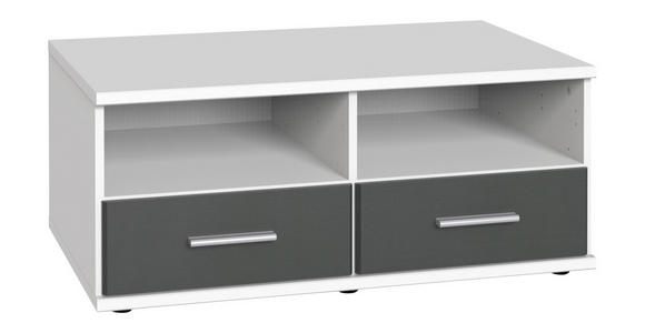 TV-ELEMENT 92/38/58 cm - Alufarben/Schwarz, KONVENTIONELL, Holzwerkstoff/Kunststoff (92/38/58cm) - Carryhome