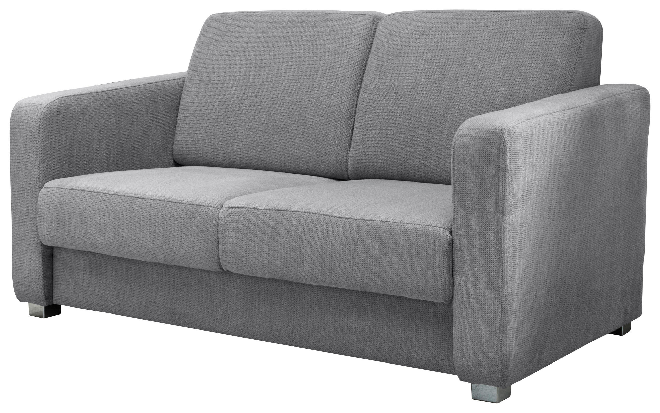 SCHLAFSOFA in Chenille Silberfarben  - Chromfarben/Silberfarben, Basics, Kunststoff/Textil (159/88/87cm) - Livetastic