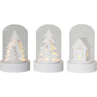 LED-DEKOLEUCHTE - Klar/Weiss, Basics, Glas/Holz (5,5/8,5cm) - Eglo